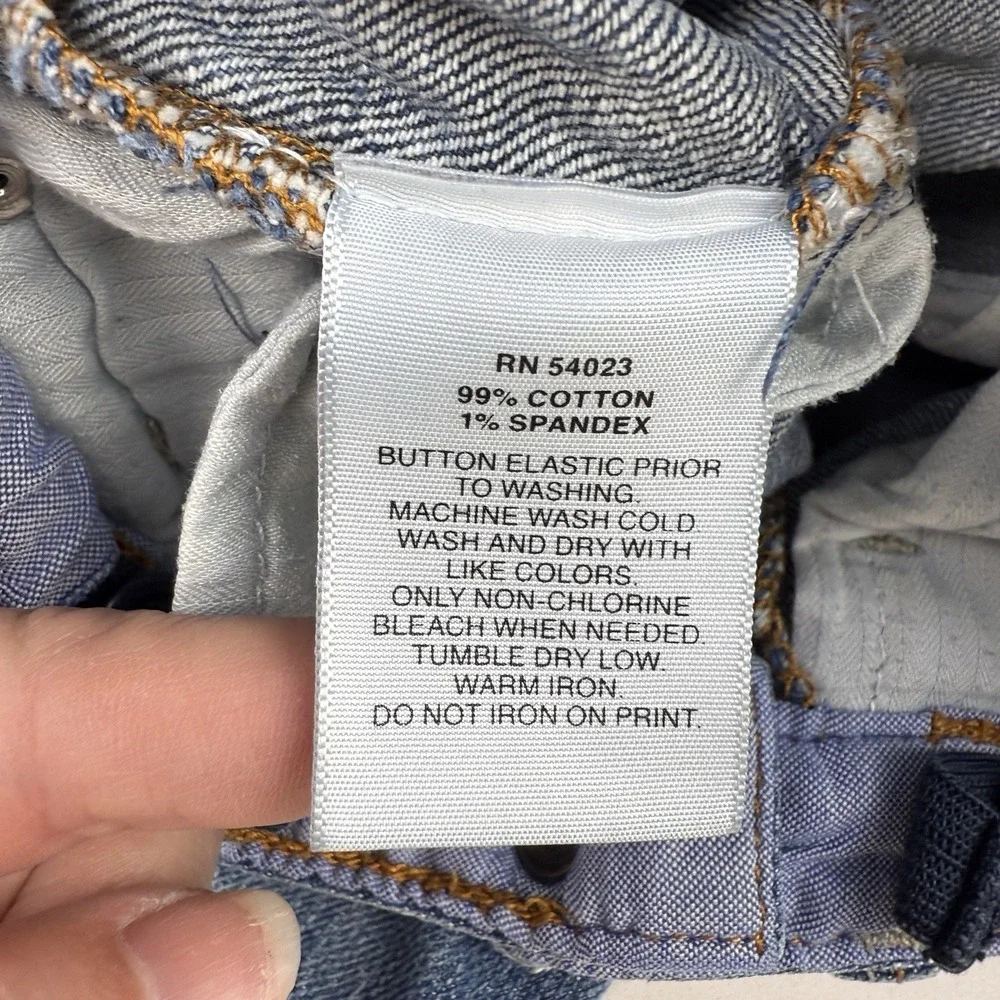 GapKids 1969 Jeans Girls 7 Regular Straight Leg Blue‎ Med Wash Adjustable Waist